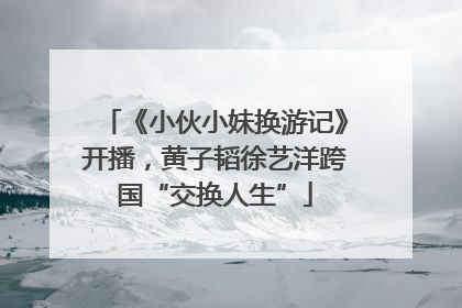 《小伙小妹换游记》开播，黄子韬徐艺洋跨国“交换人生”