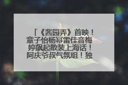 《酱园弄》首映！章子怡杨幂雷佳音梅婷飙起散装上海话！阿庆爷叔气氛组！独独没见他……
