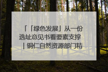 「绿色发展」从一份选址意见书看要素支撑｜铜仁自然资源部门精准服务助力项目落地