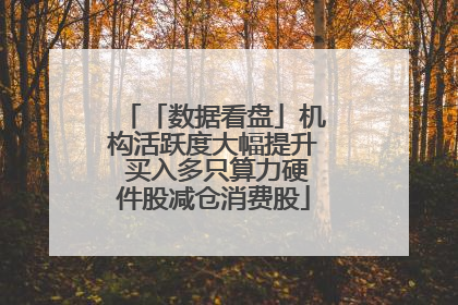 「数据看盘」机构活跃度大幅提升 买入多只算力硬件股减仓消费股