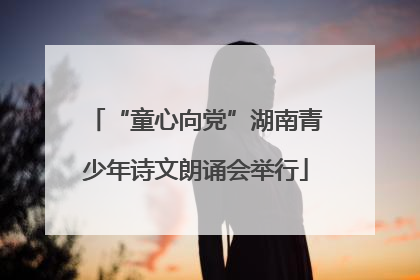 “童心向党”湖南青少年诗文朗诵会举行
