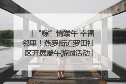 “粽”情端午 幸福邻里！燕罗街道罗田社区开展端午游园活动