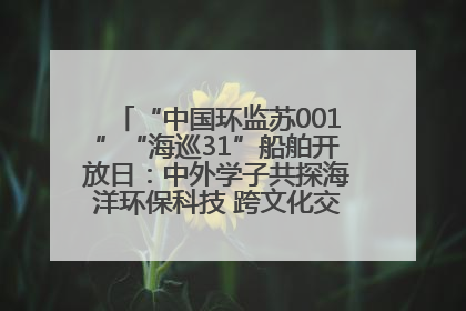 “中国环监苏001”“海巡31”船舶开放日：中外学子共探海洋环保科技 跨文化交流筑牢“蓝色”友谊