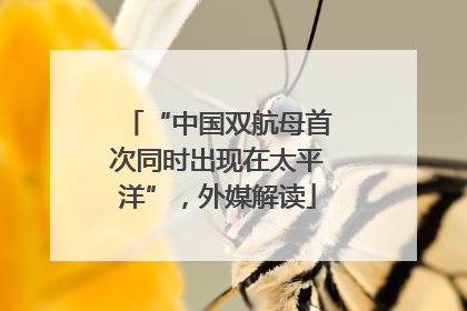 “中国双航母首次同时出现在太平洋”，外媒解读