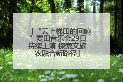 “云上梯田的回响”麦田音乐会29日持续上演 探索文旅农融合新路径