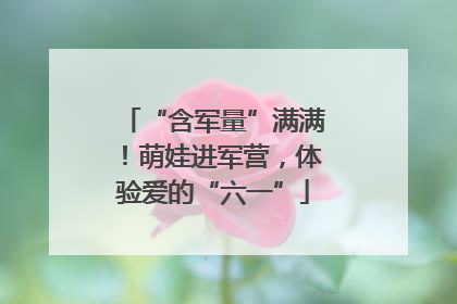 “含军量”满满！萌娃进军营，体验爱的“六一”