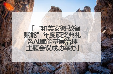 “和美安徽·数智赋能”年度颁奖典礼暨AI赋能基层治理主题会议成功举办