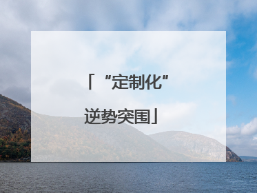 “定制化” 逆势突围