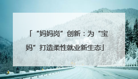 “妈妈岗”创新：为“宝妈”打造柔性就业新生态