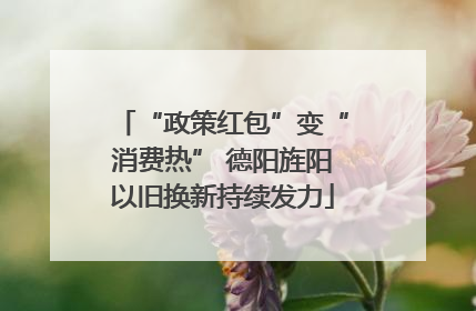 “政策红包”变“消费热” 德阳旌阳以旧换新持续发力
