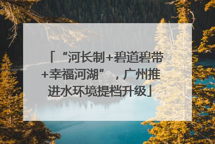 “河长制+碧道碧带+幸福河湖”，广州推进水环境提档升级
