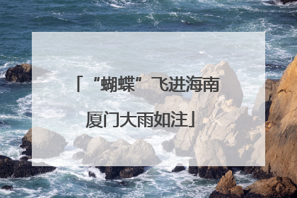“蝴蝶”飞进海南 厦门大雨如注