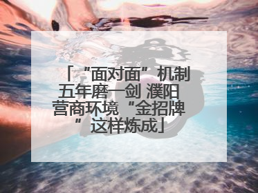 “面对面”机制五年磨一剑 濮阳营商环境“金招牌”这样炼成