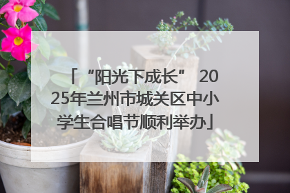 “阳光下成长” 2025年兰州市城关区中小学生合唱节顺利举办