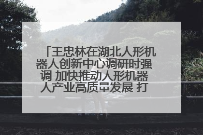 王忠林在湖北人形机器人创新中心调研时强调 加快推动人形机器人产业高质量发展 打造具有全国影响力的研发创新基地
