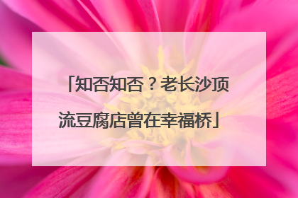 知否知否？老长沙顶流豆腐店曾在幸福桥