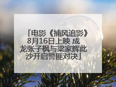 电影《捕风追影》8月16日上映 成龙张子枫与梁家辉此沙开启警匪对决