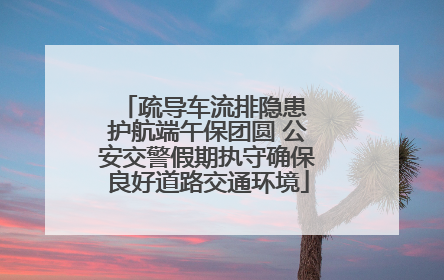 疏导车流排隐患 护航端午保团圆 公安交警假期执守确保良好道路交通环境