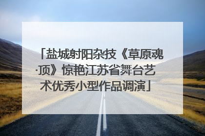 盐城射阳杂技《草原魂·顶》惊艳江苏省舞台艺术优秀小型作品调演
