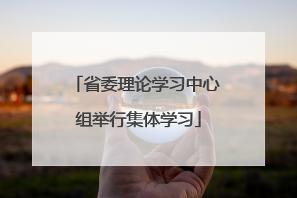 省委理论学习中心组举行集体学习