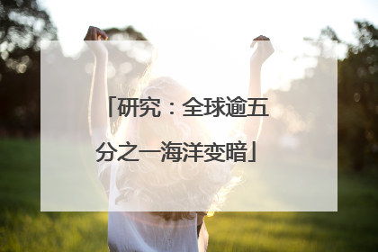 研究：全球逾五分之一海洋变暗