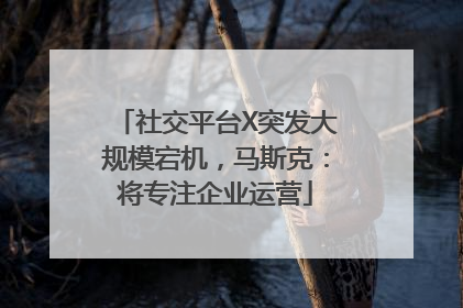 社交平台X突发大规模宕机，马斯克：将专注企业运营