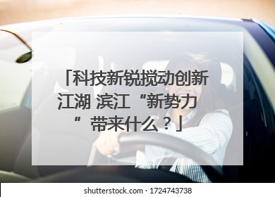 科技新锐搅动创新江湖 滨江“新势力”带来什么？