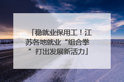 稳就业保用工！江苏各地就业“组合拳”打出发展新活力