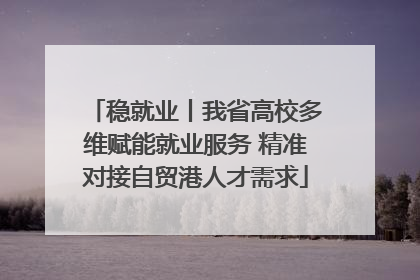 稳就业丨我省高校多维赋能就业服务 精准对接自贸港人才需求
