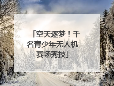 空天逐梦！千名青少年无人机赛场秀技