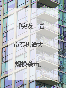 突发！普京专机遭大规模袭击