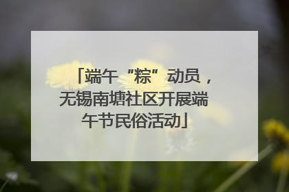 端午“粽”动员，无锡南塘社区开展端午节民俗活动