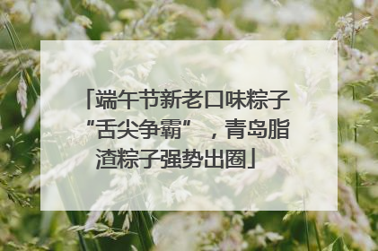 端午节新老口味粽子“舌尖争霸”，青岛脂渣粽子强势出圈