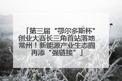 第三届“鄂尔多斯杯”创业大赛长三角首站落地常州！新能源产业生态圈再添“强链接”