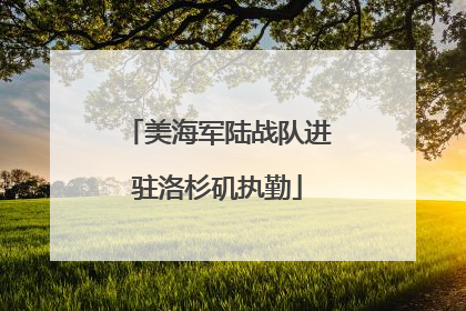 美海军陆战队进驻洛杉矶执勤
