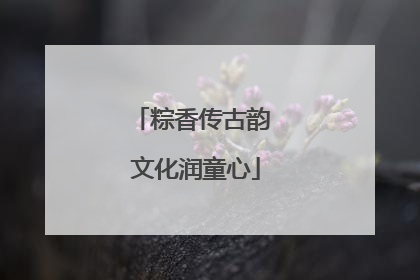 粽香传古韵 文化润童心