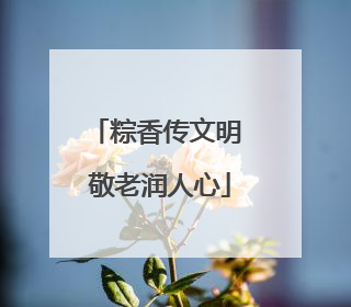 粽香传文明 敬老润人心