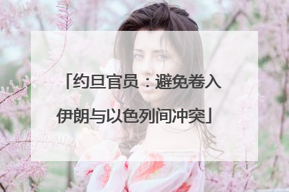 约旦官员：避免卷入伊朗与以色列间冲突