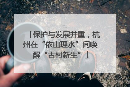 保护与发展并重，杭州在“依山理水”间唤醒“古村新生”