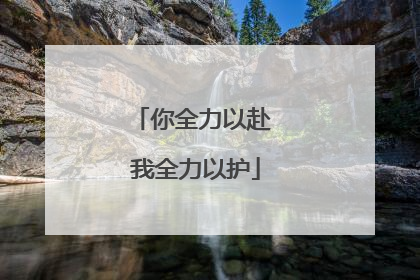 你全力以赴 我全力以护