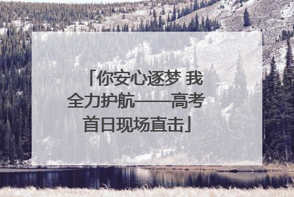 你安心逐梦 我全力护航——高考首日现场直击