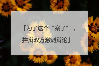 为了这个“案子”，控辩双方激烈辩论