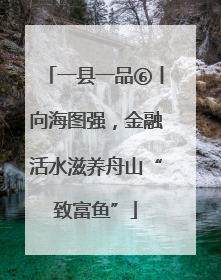 一县一品⑥丨向海图强，金融活水滋养舟山“致富鱼”