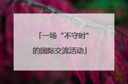 一场“不守时”的国际交流活动