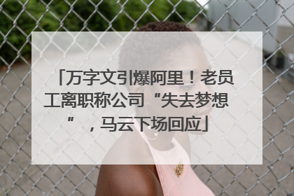 万字文引爆阿里！老员工离职称公司“失去梦想”，马云下场回应