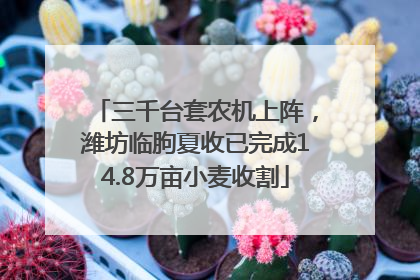 三千台套农机上阵，潍坊临朐夏收已完成14.8万亩小麦收割
