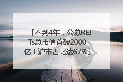 不到4年，公募REITs总市值首破2000亿！沪市占比达67%