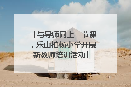 与导师同上一节课，乐山柏杨小学开展新教师培训活动