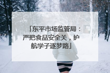 东平市场监管局：严把食品安全关，护航学子逐梦路