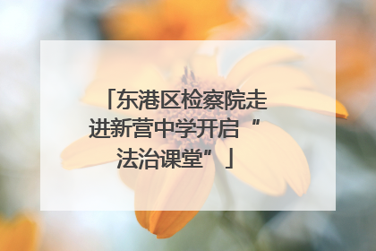 东港区检察院走进新营中学开启“法治课堂”